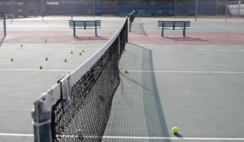 Tennis court resurfacing