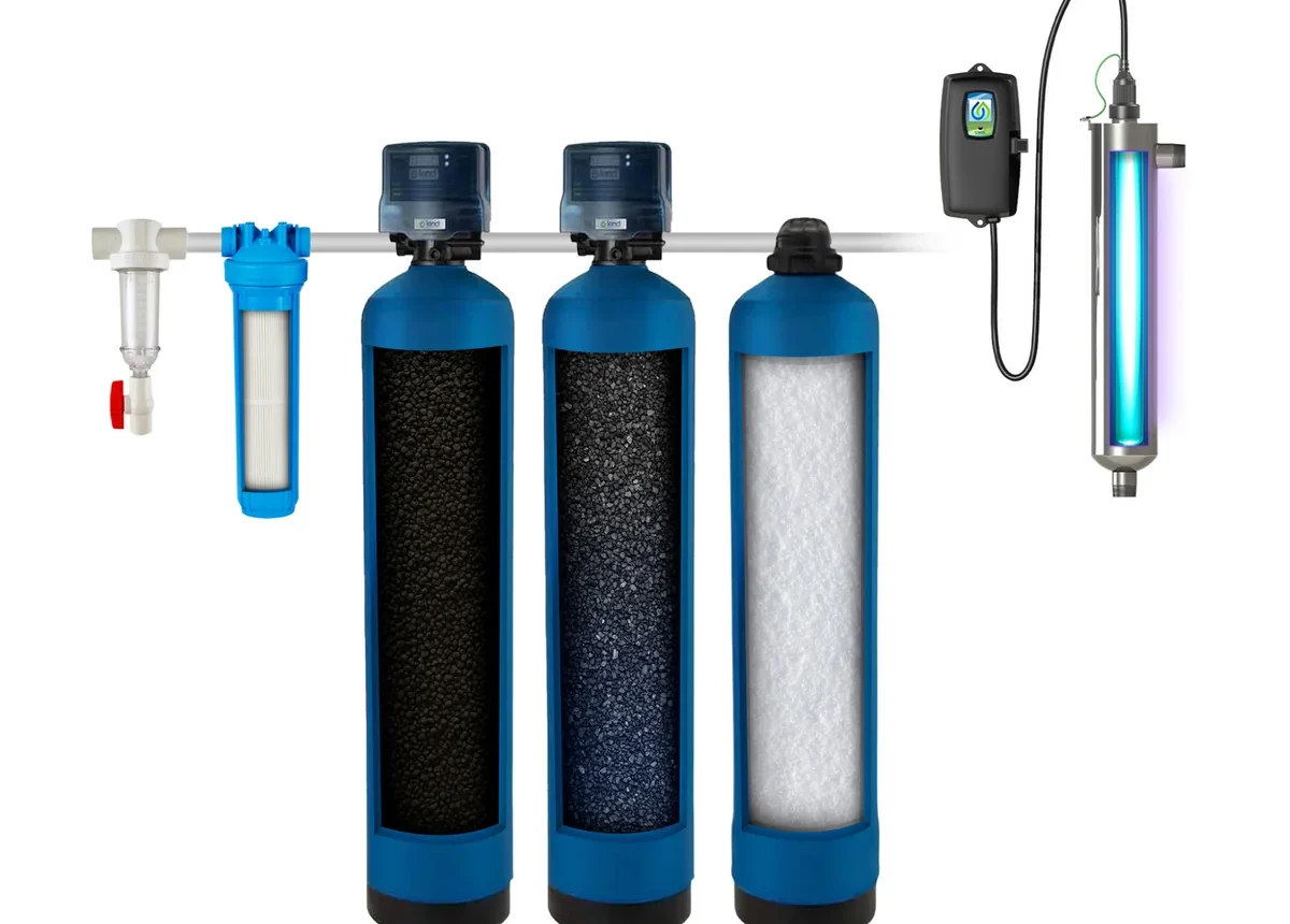 salt based water softener with whole house filtration